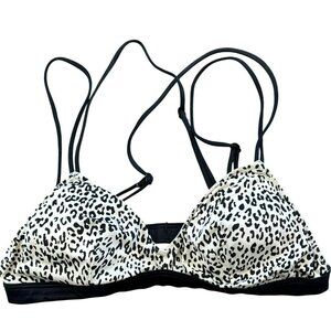 Victorias Secret Leopard Print Stretch Strappy Pullover Bralette Size Medium